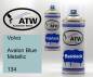 Preview: Volvo, Avalon Blue Metallic, 134: 400ml Sprühdose + 400ml Klarlack - Set, von ATW Autoteile West.